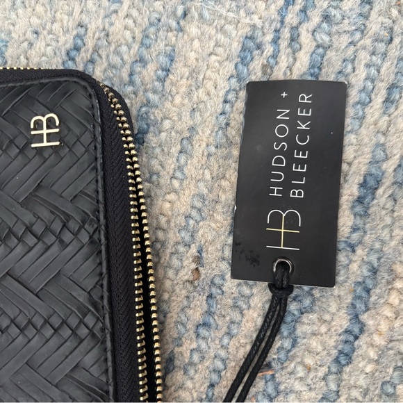 Hudson Jeans Black Woven Leather Pouch - Picture 6 of 12